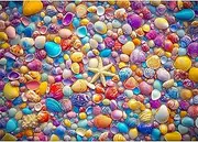 [Yunlus] Jigsaw Puzzles for Adults 1000 Pieces Impossible Hard Difficult Challenging Puzzles for Adults 1000pc Puzzle Beach Colourful Shell Jigsaw Puzzle 1000 Pieces 28 x 20 inch