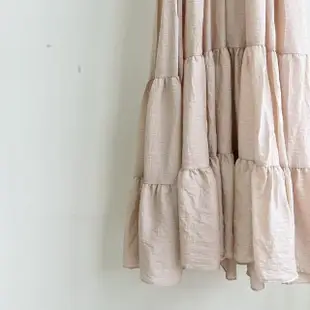 【MANI 瑪尼】韓製 荷葉邊綁帶V領洋裝-粉色(洋裝)