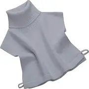 [Generic] Athletic Tops Set Solid Color Knitted Pullover Turtle Neck Protector Collar Vest Bra Shelf Camisole Women