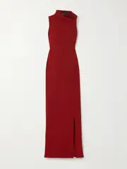 [Cortana] Cortana - Fiona Asymmetric Silk-blend Maxi Dress - Red - FR 38 FR 38 Red