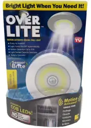 As Seen On TV Over Lite Motion-Activated Ceiling/Wall Light