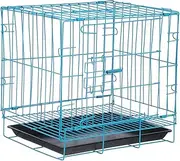 BESPORTBLE Pet Cage House Folding Steel Dog Crate for Poodle Scratch-Proof Portable Features Blue Comfortable for Your Pet