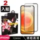 IPhone12MINI 高品質9D玻璃鋼化膜黑邊透明保護貼(2入組-12MINI保護貼12MINI鋼化膜)