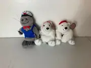 Vintage Coca-Cola Bean Bag Plush-Bears in Red Cap or Pink Bow & Seal in Cap 1997