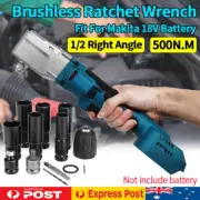 Brushless 1/2'' Right Angle Ratchet Wrench Socket Set For Makita 18V Battery