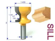 1 pc 1/2" SH Window Sill, Stool Molding & Door Pull Edge Router Bit S