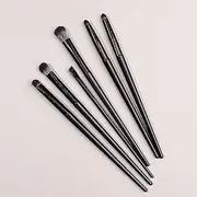 Makeup Brush Set 6 Pcs Premium Synthetic Foundation Powder Concealers Eye shadows Blush Nvay Blue Makeup Brushes,Black