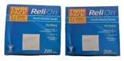 ReliOn Sterile Alcohol Swabs, Twin Pack, 400 Count (NEW)