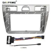 Car Frame Fascia Adapter Android Radio Dash Fitting Panel Kit For Ford Fiesta Mk5 Frame Cable Silver