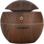 Devanti Aroma Diffuser, 130ml Air Humidifier Purifier Essential Oils Car Freshener Vaporizer Aromatherapy Diffusers Scent Booster Home Office Bedroom Humidifiers Steam, with 7 Colour LED Lights