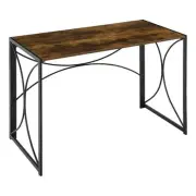 Convenience Concepts Nova Folding Desk in Walnut Wood Finish and Metal Frame