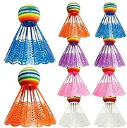 Nylon Rainbow Badminton - Nylon Rainbow Head Badminton Kit - Lightweight Training Tool for Garden, Playground, Home, Gym, Balcony