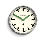 Newgate Luggage Wall Clock Galvanised Green Hands