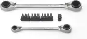 GEARWRENCH 85210D QuadBox Reversible Ratcheting Metric Wrench & Bit Set 13 Pc