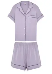 Eberjey Gisele Jersey Pyjama set - Lilac L (UK14 / L)