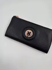 MIMCO Mim Mazing Long Fold Wallet Black Rosegold + Dust Bag BNWT RRP$179 NEW