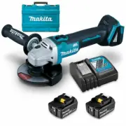 Makita ANGLE GRINDER KIT DGA505RTE 18V 125mm Paddle Switch +Batteries & Charger