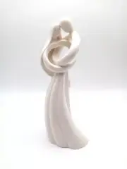 Enesco Circle of Love Bride/Groom All White Ceramic Wedding Cake Topper Always