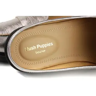 Hush Puppies 休閒鞋 懶人鞋 前包後空 銀色 牛皮 女鞋 6193W120634 no175