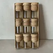 Vintage Spice Islands Herb Chest w/ 9 Glass Jars & Box – Cork Lids