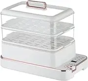 Electric Foldable 3-Tier Food Steamer, 16L Multi-function Steam Box, 10 Hours Intelligent Timed Appointment, 12h Smart Reservation, Visual Transparent Body, Use for Variety of Foods