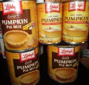 LOT of 5 Libby's (3 x Pumpkin Pie Mix, 30oz EA; 2 x 100% Pure Pumpkin, 15oz EA)