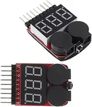 COHEALI 2pcs Battery Tester Charging Indicator Volt Tester Low Voltage Alarm Low Voltage Led Portable Battery Capacity Indicator Tool with Led Electronic Component Black