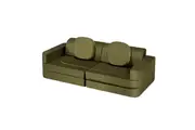 Playpals 12PCS Modular Kids Sofa Play Couch DIY Dark Green