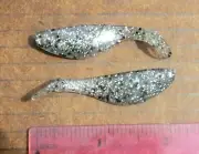350ct SALT & PEPPER 2" SASSY SWIMBAITS Crappie Fishing Lures Trout Baits Shad