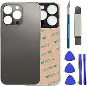 13 Pro Max Back Glass Replacement for iPhone 13 Pro Max Rear Back Glass,Compatible with iPhone 13 Pro Max Rear Glass Kit with Pre-Installed Adhesive and Tools(Space Black)