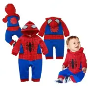 Kids Boys Toddler Baby Spiderman Party Costume Super Hero Cosplay Romper Clothes