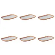 6PK Davis & Waddell Aria Stoneware Platter 24cm Natural
