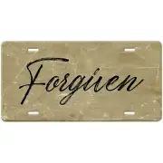 Forgiven Christian Bible Verse License Plate-Scripture Car Tag-Vintage Distress