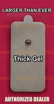 TENS Extra Large XL Snap On Electrode Pads, 3 Pairs (6 Pads)