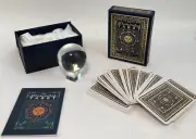 The Illuminated Tarot Cards Deck Tarot Book and Crystal Ball With Crystal Stand
