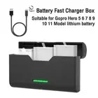 3-Slot Battery Charger Fast Charging Case Box For GoPro Hero 5 6 7 8 9 10 11