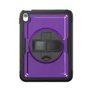 MCC Shockproof iPad mini (A17 Pro) 8.3" Rotate Hand Strap Colour PC Case Cover Apple mini7 7th Gen [Purple]