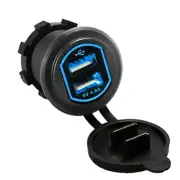 18W Fast Charging Car Charger USB Socket Power Outlet Adapter Plug 2 Port LED (for: MG)