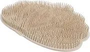 CRILSTYLEO Bathing Accessory with Suction Cup Shower Back Scrubber Wall Mount Non-slip Foot Pad