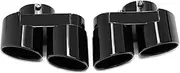 Quad Carbon Fiber Exhaust Tip Compatible For BMW G05 X5 G06 X6 G07 X7 2019+ Muffler Tip Exhaust Tip Systems No Welding Nozzle Tailtip(Black)