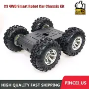 C3 4WD Smart Robot Car Chassis Kit for Arduino Aluminum Alloy Wheels pe66