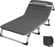 YVYKFZD Camping Cots for Adults, Portable Folding Camping Bed, 4-Position Sleeping Cots with Pillow, for Camping Tent Office Outdoor Travel, Supports 440 lbs (Color : 190x75x30cm/74.8x29.5x11.8in 3)