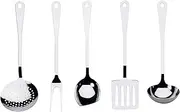 Alessi, Polished Five-Pieces Set, Silver