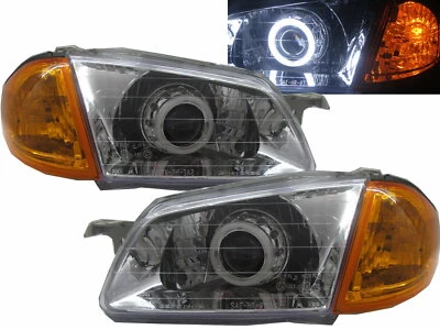 Tierra BJ MK8 98-00 4D/5D CCFL Bi-Projector HID Headlight Chrome V2 for FORD RHD