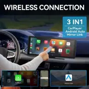 Portable Car Stereo Radio Wireless Apple Carplay/Android Auto Touch Screen GPS