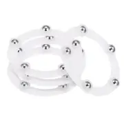 2" Rotating Swivel Stand with Steel Ball Lazy Susan 0.23x1.56" White 4Pcs
