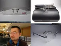 在飛比找Yahoo!奇摩拍賣優惠-信義計劃 眼鏡 HUGO BOSS 光學眼鏡 日本製 彈簧金