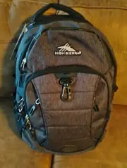 High Sierra Computer Backpack holds 17in Laptop Black/Grey New With Tags