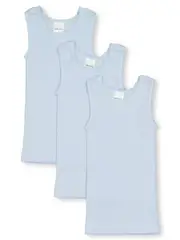 Baby 3Pack Rib Singlets Tiny Baby ARCTIC ICE