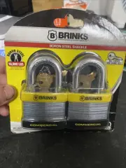 BRINKS 662-50291 Boron Steel 1.25” 32mm Shackle Locks 2pk